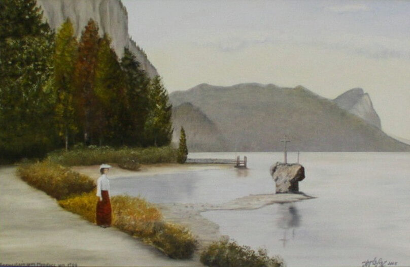 Kreuzstein am Mondsee 1910