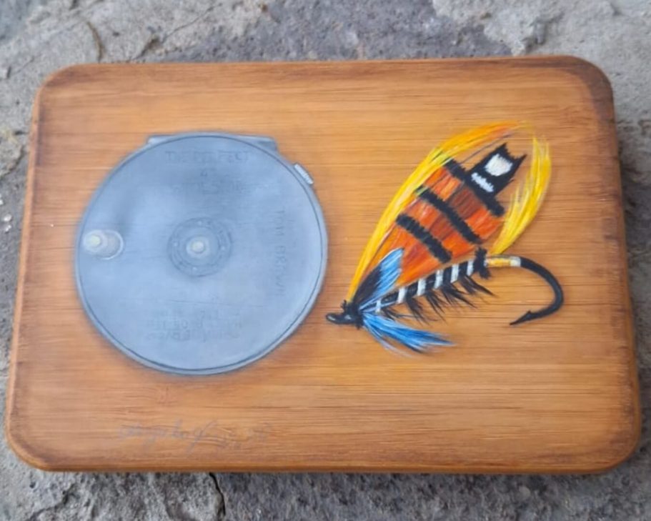 Lachsfliege mit Rolle