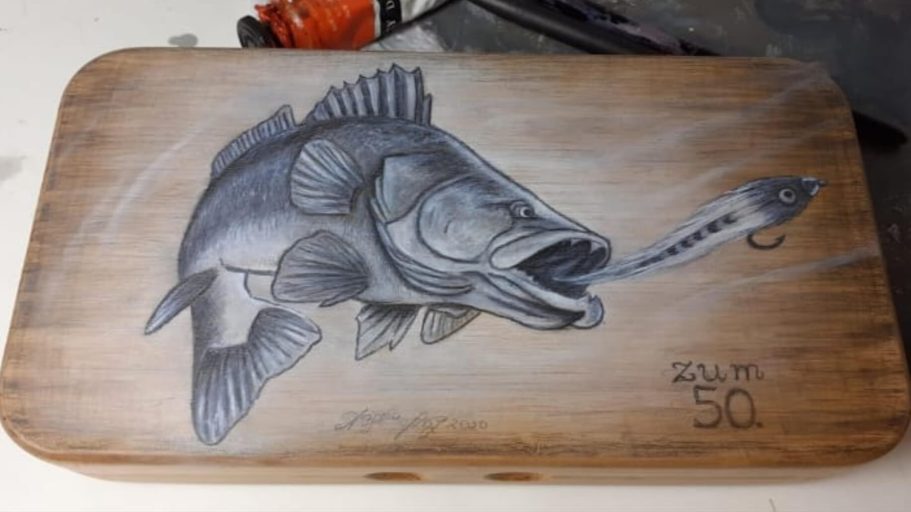 Zander ( Bleistift - Öl - Technik)