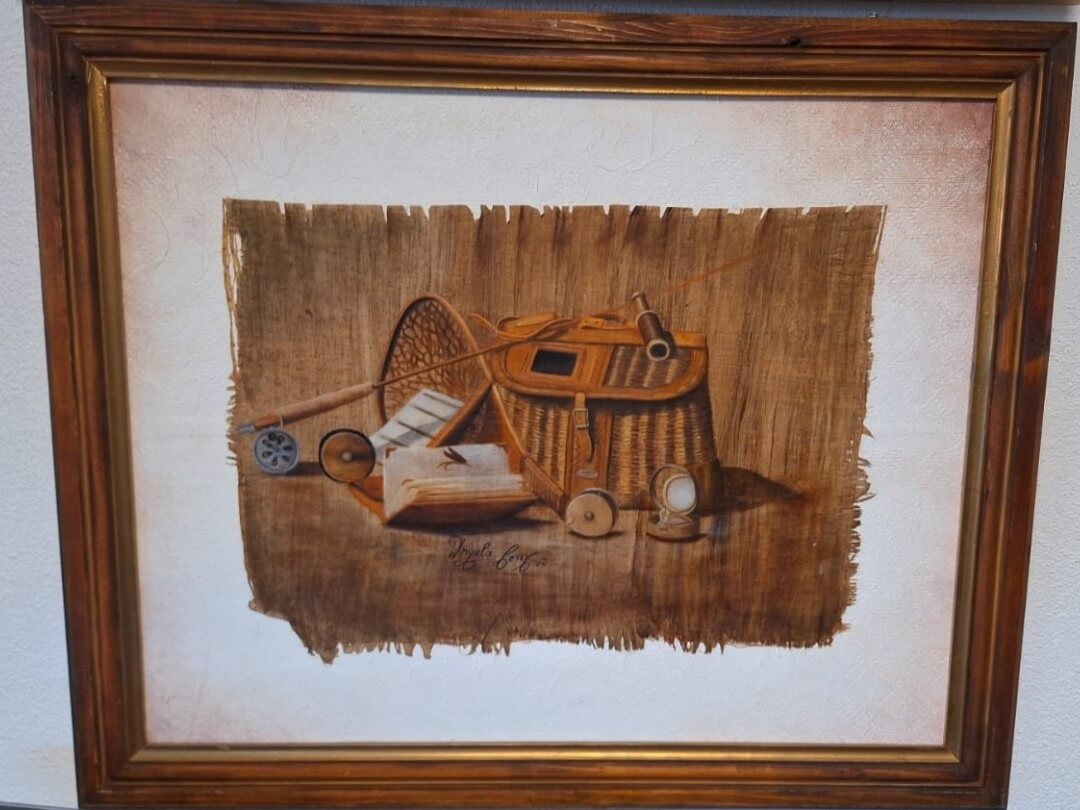 Rustikales Stillleben – Öl auf Antikpapyrus. Ein Werk voller Nostalgie und handwerklicher Tiefe. (verkauft)